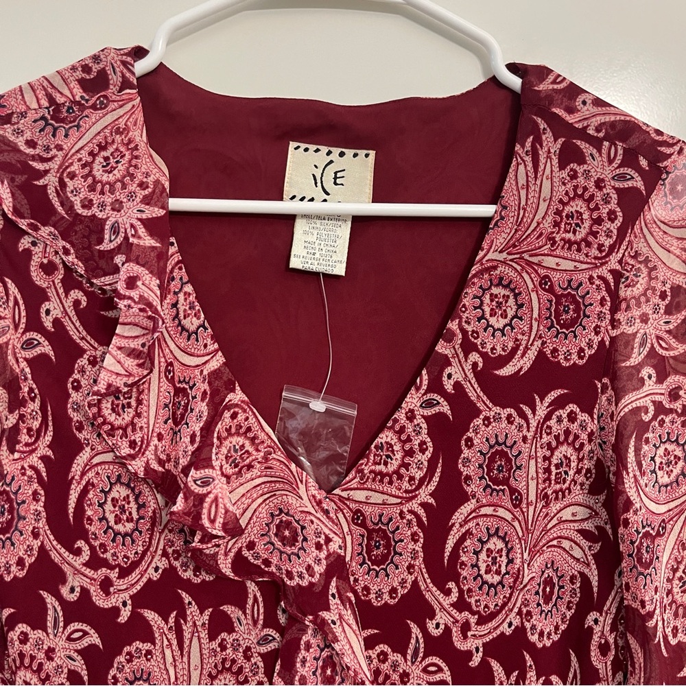 90’s Vintage I.C.E. Paisley Midi Dress - Picture 3 of 9
